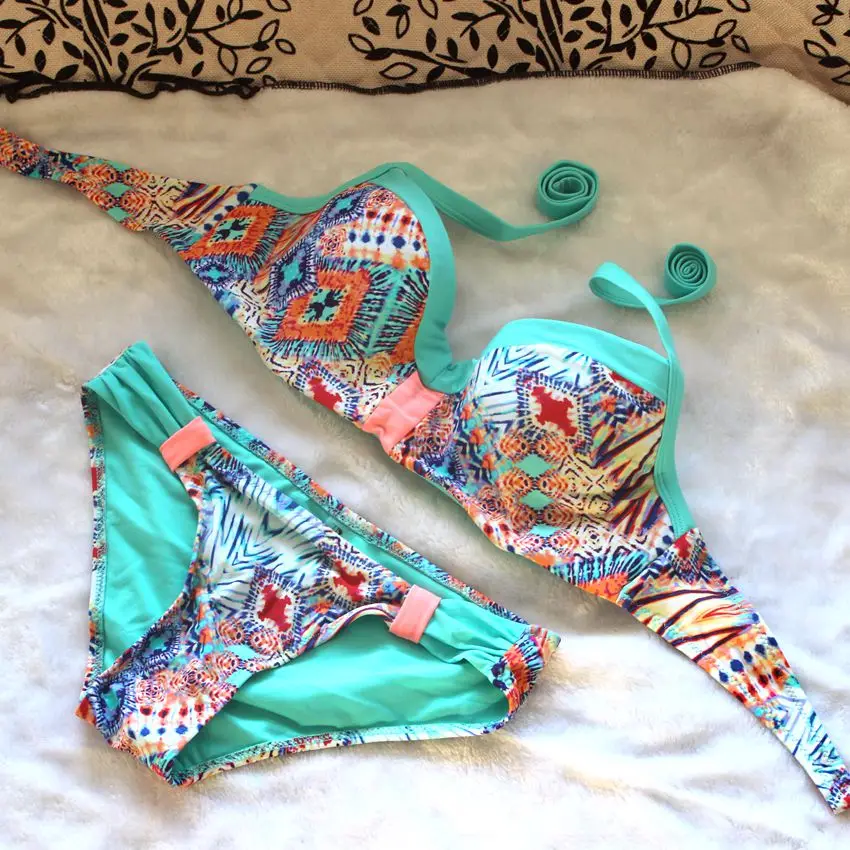 Бикини с пуш ап подкладкой сексуальный купальник для женщин 2018 стильная одежда