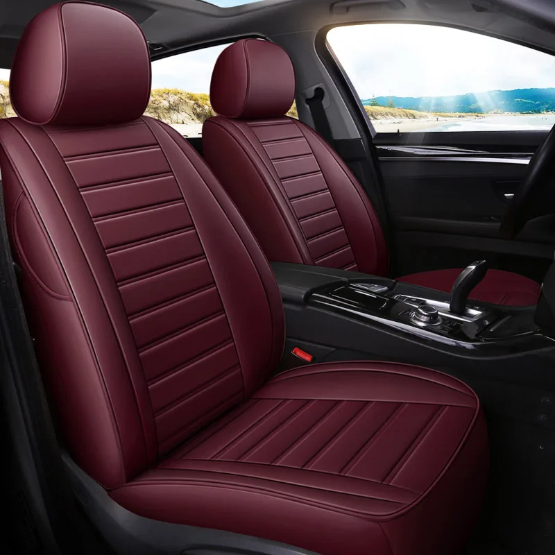 5 KADULEE кожаные чехлы для сидений автомобиля на заказ для Skoda Octavia Fabia Superb Rapid Yeti Spaceback Joyste Jeti автомобильные аксессуары в стиле автомобиля - Название цвета: 5