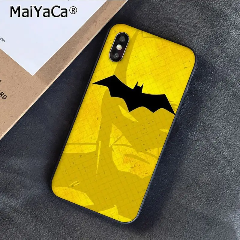 A10 MaiYaCa супергерой Бэтмен логотип новинка чехол для телефона Fundas для iphone 11 Pro Max 8 7 6 6S Plus X XS MAX 5 5S SE XR - Цвет: A10