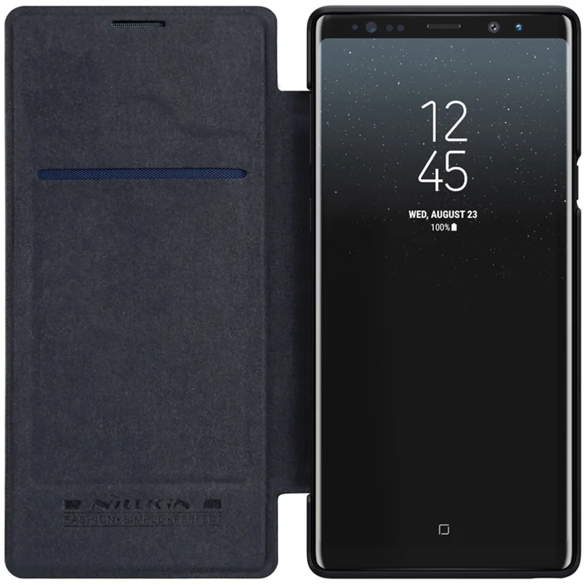 For Samsung Galaxy Note 9 Flip Case Nillkin Qin Series Vintage Leather Flip Cover Wallet Phone Bags for Samsung Note9 Case