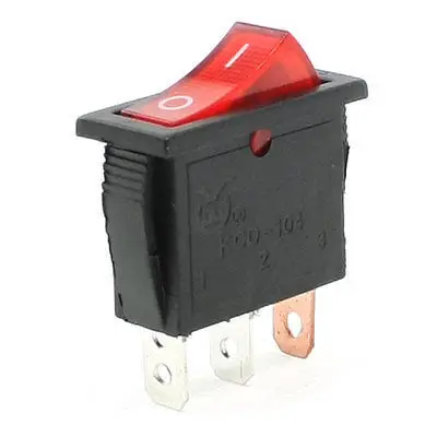 Новинка! AC 250 В/15A 125 В/20A 3 контактный SPST I/O красный свет панель установлен кулисный