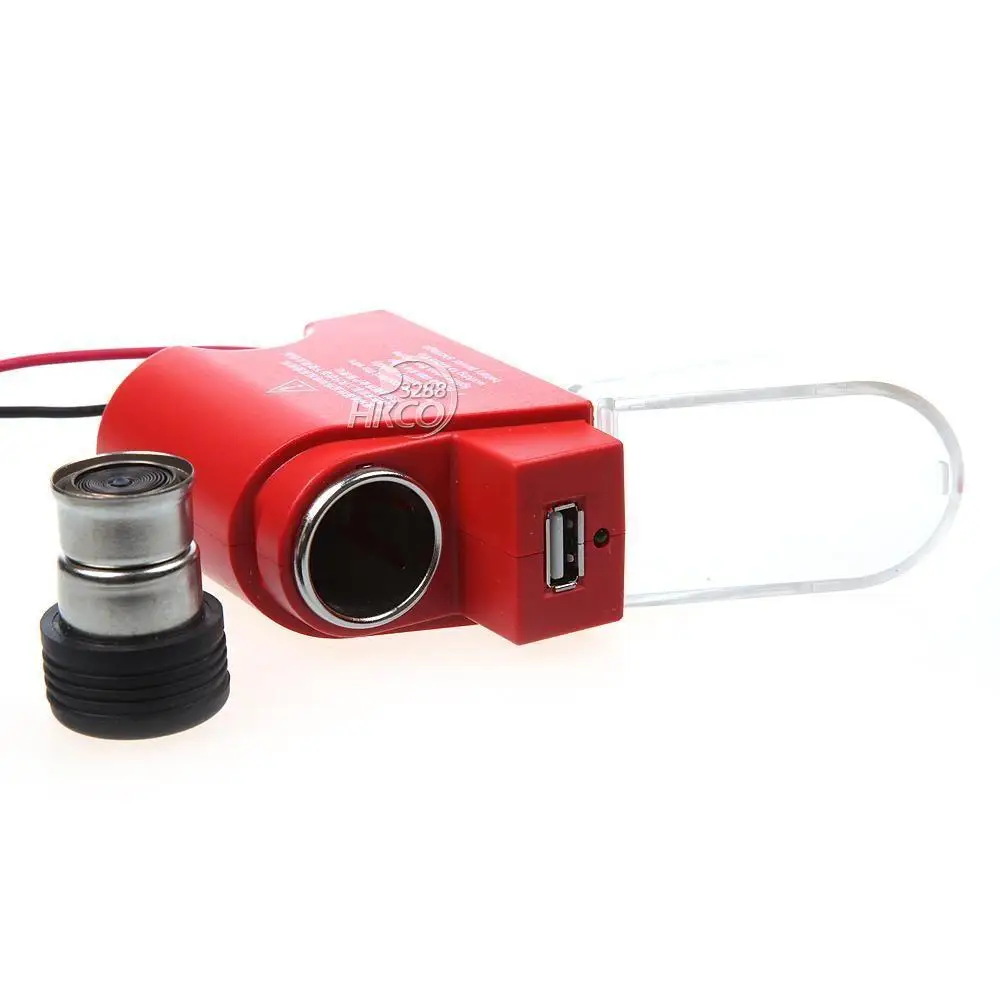 Зарядное устройство USB для автомобильного прикуривателя MP3 Мотоциклетные