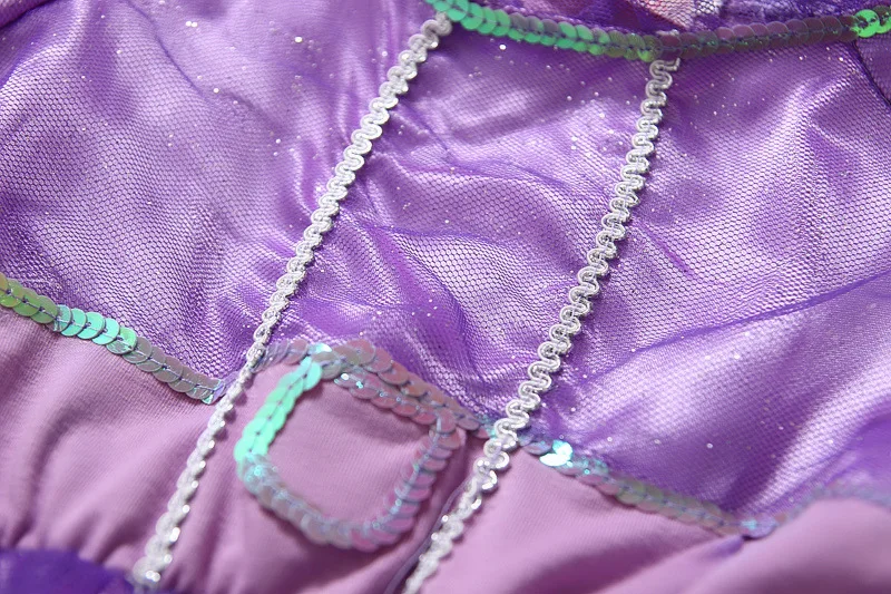 Коллекция 2017 года нарядное платье одежда для маленьких девочек фиолетовое