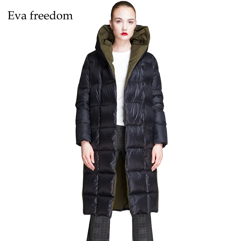 

New stylish Brands women's down jacket Winter loose Coat Euramerican Fashion Thickening hooded Down Jackets women EF18010
