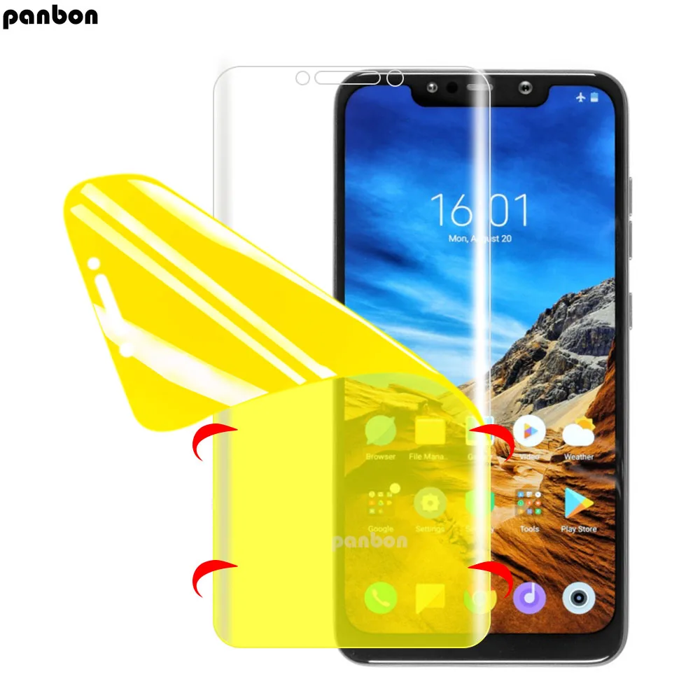 Гидрогелевая пленка для xiaomi max 2 3 mi mix 2S 8 SE полное покрытие POCOPHONOE F1 защита