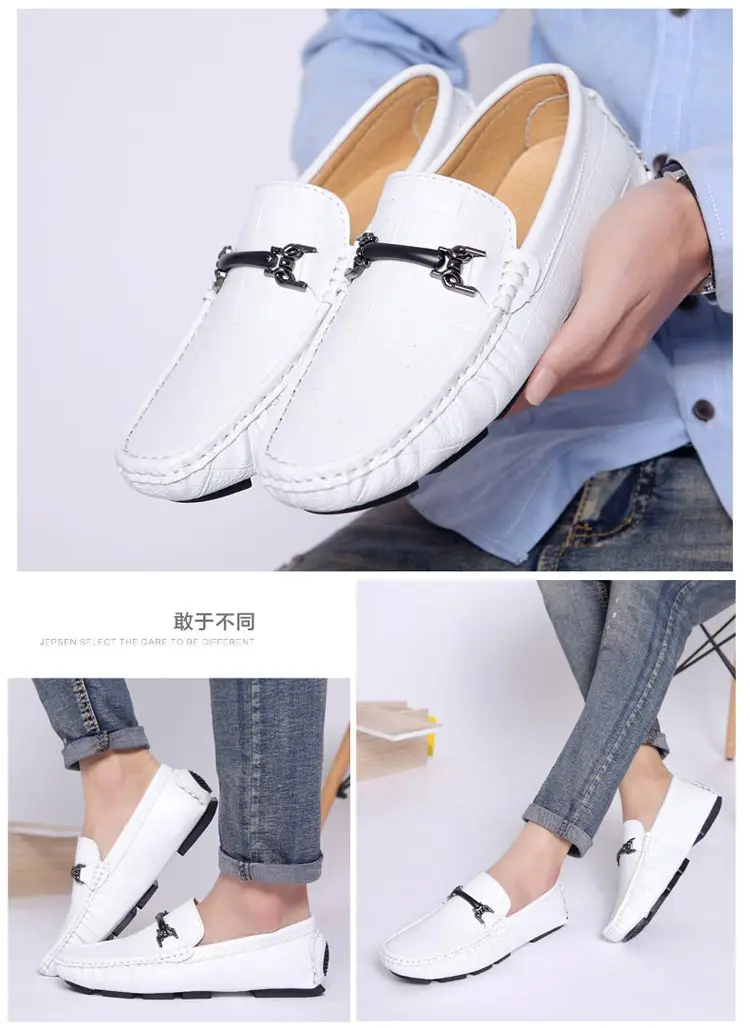 Zapato hombre; повседневная мужская обувь; Роскошная Брендовая обувь; коллекция года; мужские лоферы; мокасины; дышащие слипоны; обувь для вождения; цвет белый