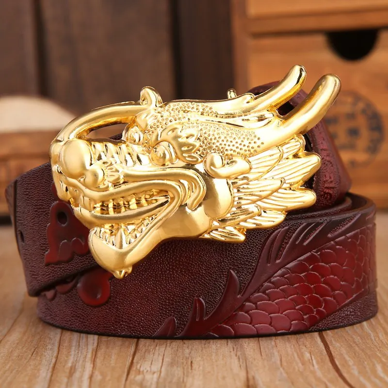2017 Real New Adult Men's Cowhide Leather Belts Designer Luxury Brand Copper G Buckle High Quality Genuine Belt Length 130cm |