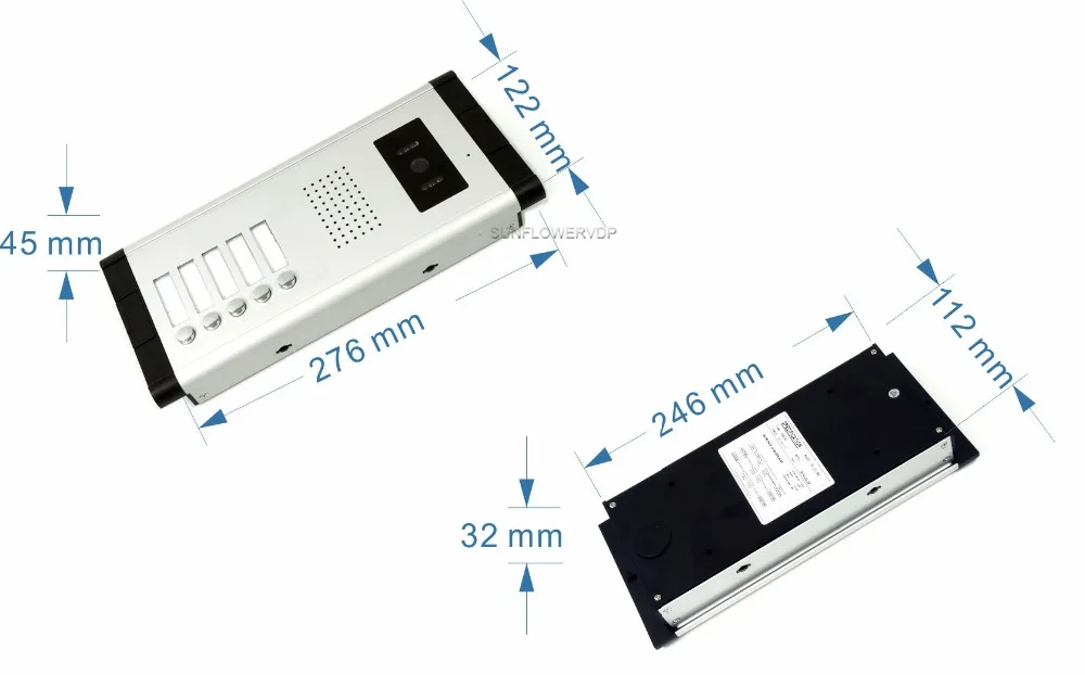 For 5 Apartments Video Recording Intercom With Camera Rfid Lock Ring Video Doorbell 8GB 7