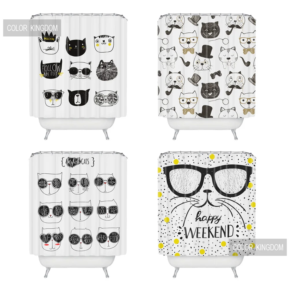 Sweetenlife мультфильм Животные душ Шторы s Водонепроницаемый для Ванная комната