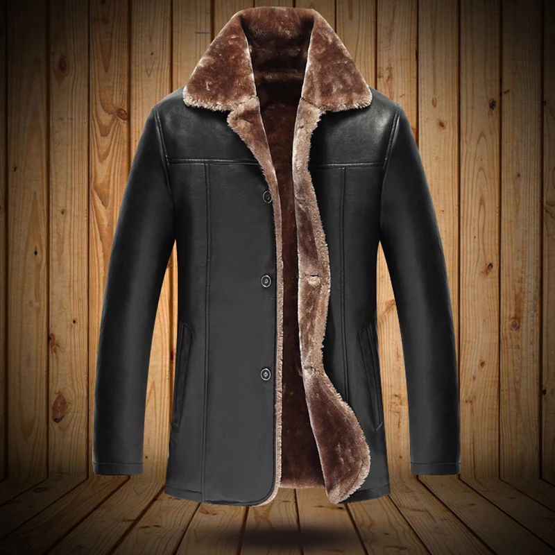 Горячая распродажа зимняя толстая кожаная одежда повседневная флокированная