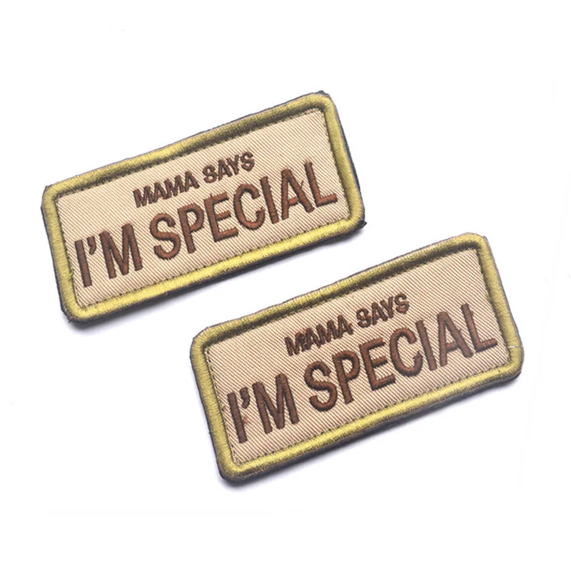 MAMA SAYS I'M SPECIAL Tactical Combat Badge 9*4 см нашивка в армейском стиле вышитая для куртки