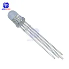 Diymore 20 шт.лот 4-контактный RGB светодиодный Диод красныйзеленыйсиний прозрачный Круглый общий катод осветительная лампа электронные компоненты