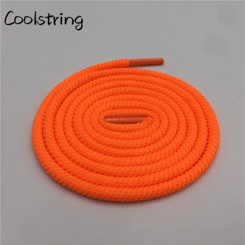 983 Fluo Orange Yell Coolstring яркие цвета 5 мм Спиральные круглые полиэфирные шнурки Новинка спортивные шнурки для альпинизма Баскетбольная обувь шнурки - Цвет: 983 Fluo Orange Yell