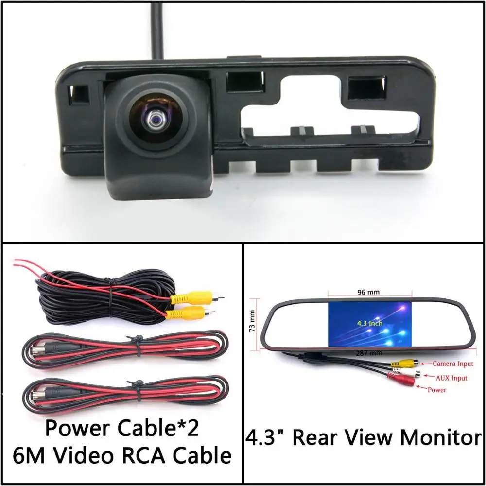 175 градусов HD камера заднего вида для Honda Civic 2005 2006 2007 2008 2009 2010 2011 парковочный монитор ночного видения - Название цвета: Cam N 4.3 Mirror