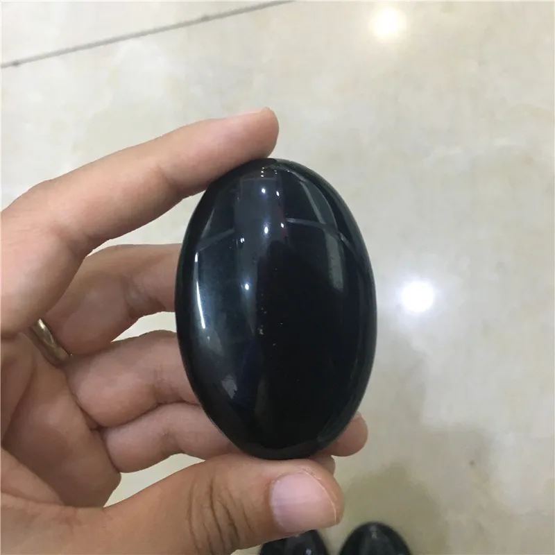 Natural black obsidian scrapping massage board SPA acupuncture scraper healing stone facial anti-wrinkle treatment body health | Дом и сад