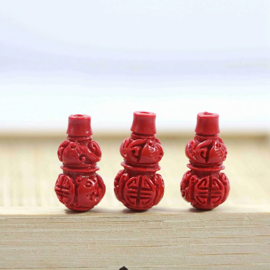 Модные Синтетические Красные cinnabar мульти-формы резной цветок diy ювелирные