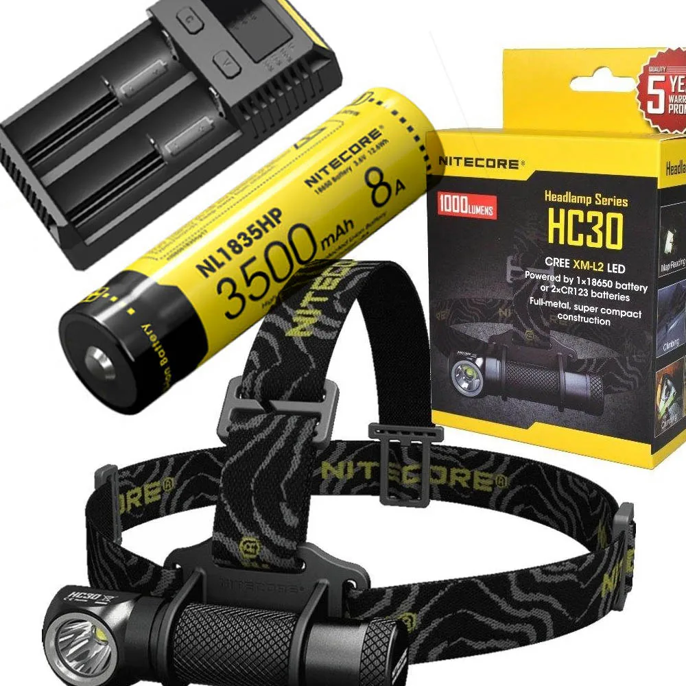 HC30 NL1835HP I2 NITECORE HC30 HC30W головной светильник CREE XM-L2 U2 светодиодный Макс 1000ЛМ головной светильник дальность луча 162 М головной светильник наружный налобный фонарь - Испускаемый цвет: HC30 NL1835HP I2