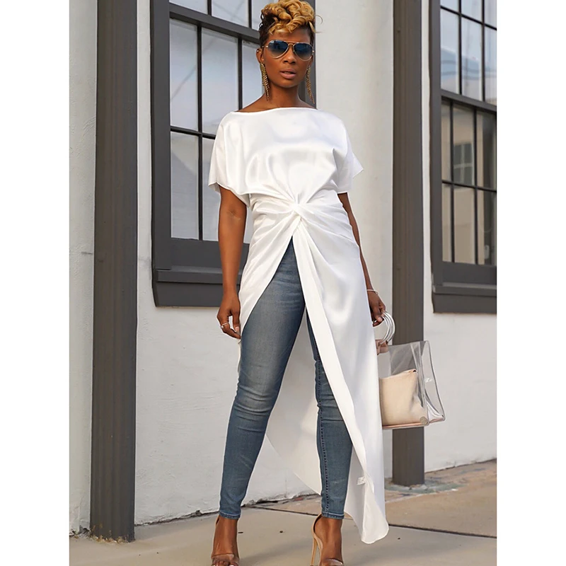 Блузка женская черная белая с высокой талией|Блузки| |