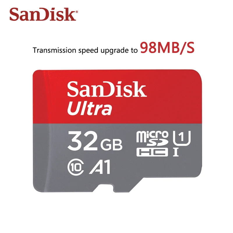 Двойной Флеш-накопитель SanDisk memory card A1 128 ГБ 100 МБ/с. micro SD карта 32 класс 10 SDXC 64GB Ultra SDHC