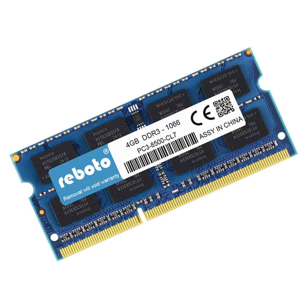 Reboto Hynix IC 4GB DDR3 1066MHz PC3 8500 небуферизированная память SODIMM без ECC 1 5 V CL7 2Rx8 Dual Rank 204 Pin|ddr3