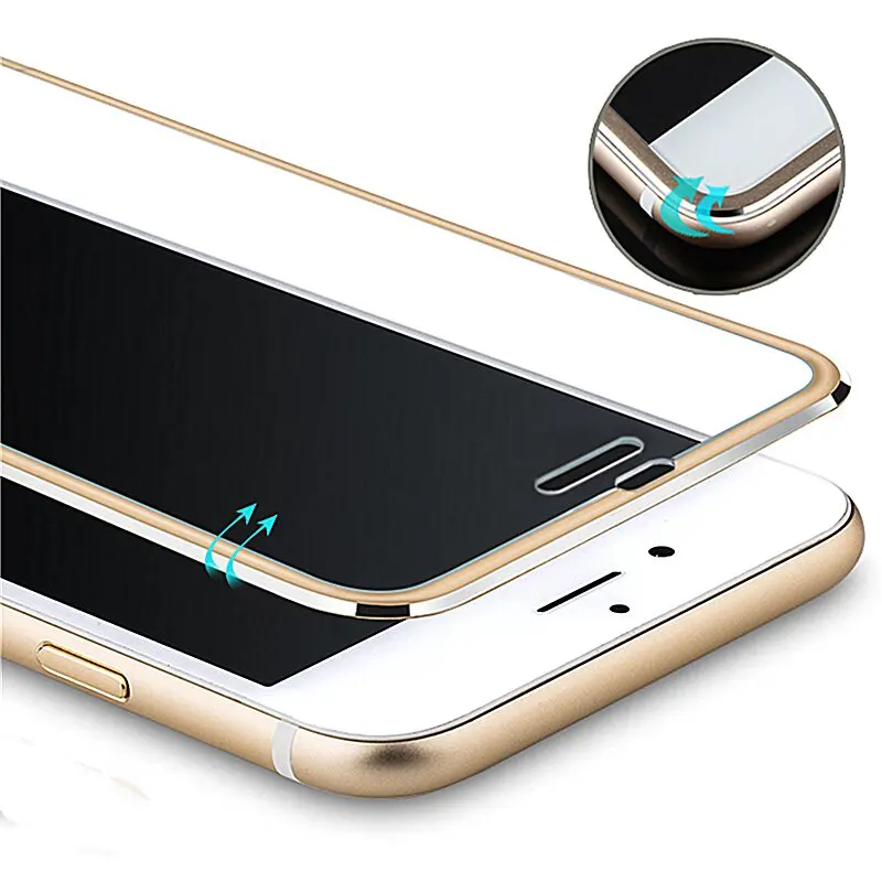 7D 9H Full Cover Tempered Glass For iphone 8 7 6 6s Plus X Screen Protector F 5 5s SE Protective | Мобильные телефоны и