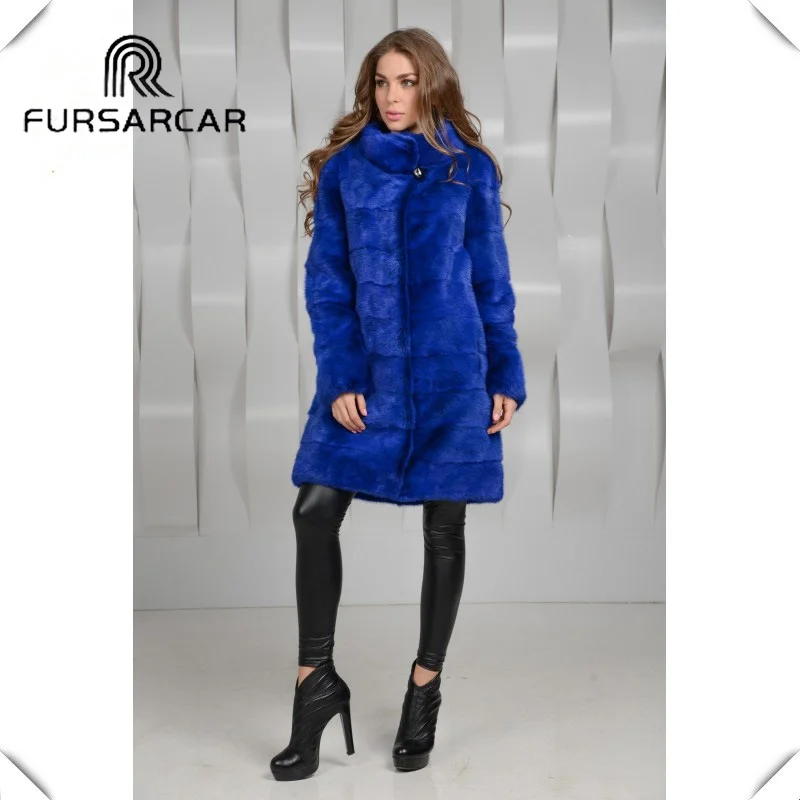 Меховая женская шуба из натуральной норки FURSARCAR теплая зимняя куртка цельного