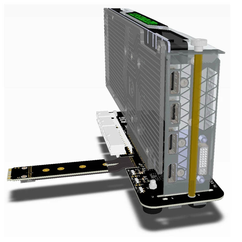 Удлинительный адаптер PCIe x16 на M.2 NVMe кабель 16x PCI Express для eGPU NUC / ITX STX Notebook