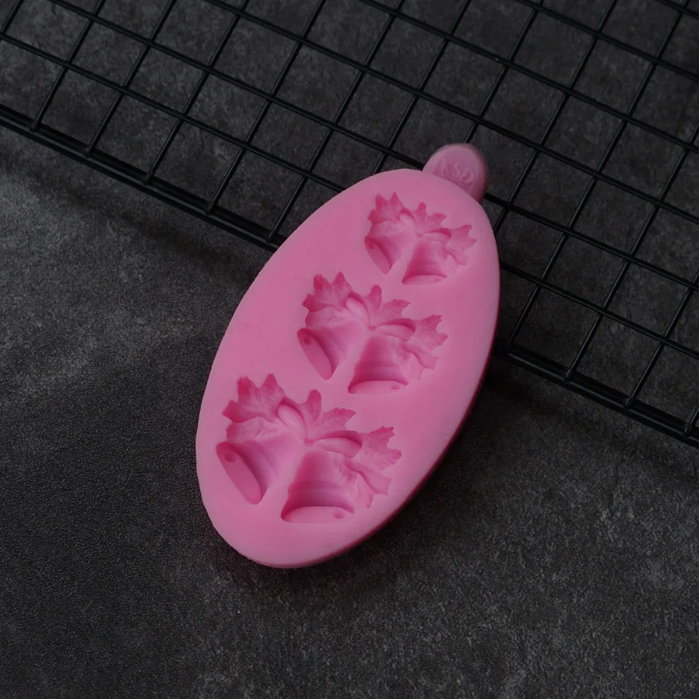Sugarcraft силиконовая форма Рождественский колокольчик помадка украшения торта
