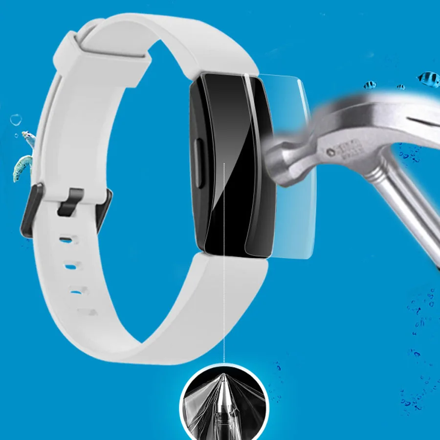 

TPU HD Screen Protector Protective Film for Fitbit Inspire HR Band Ultra Thin Full Screen Protector Cover