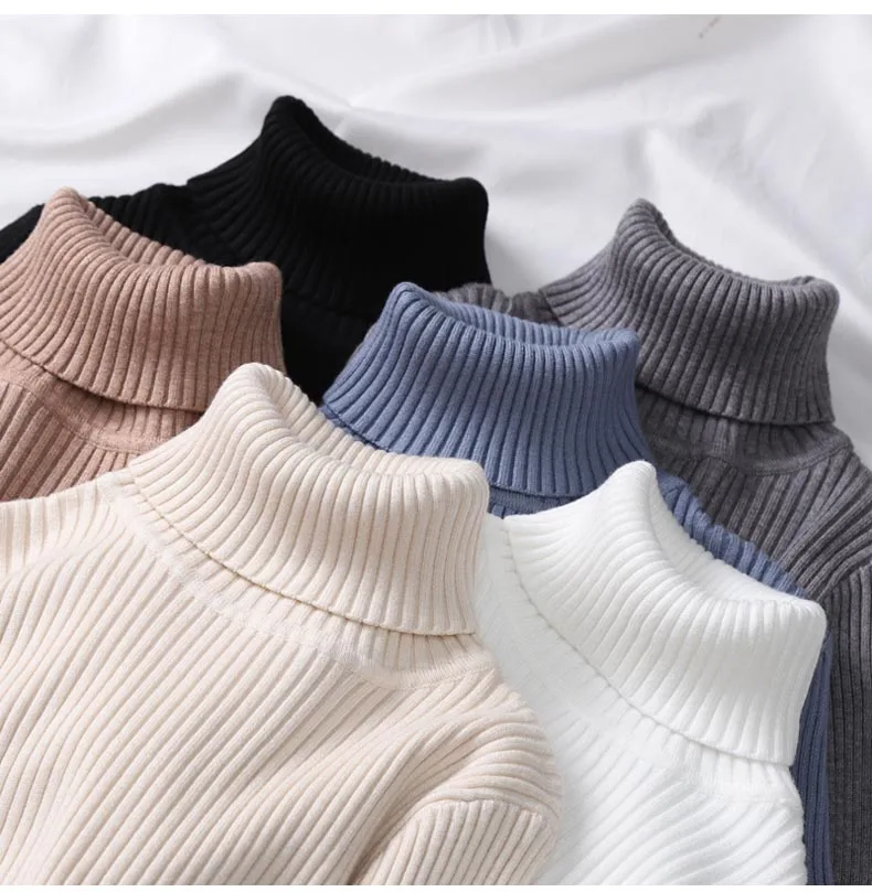 2018 Thick Turtleneck Warm Women Sweater Autumn Winter Knitted Femme Pull High Elasticity Soft Female Pullovers | Женская одежда