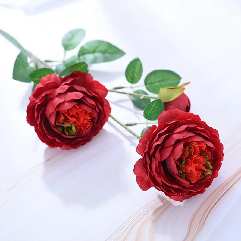 

Hot Romantic Artificial Rose Flowers Branch DIY Silk Flower For Party Wedding Home Decoration Supply