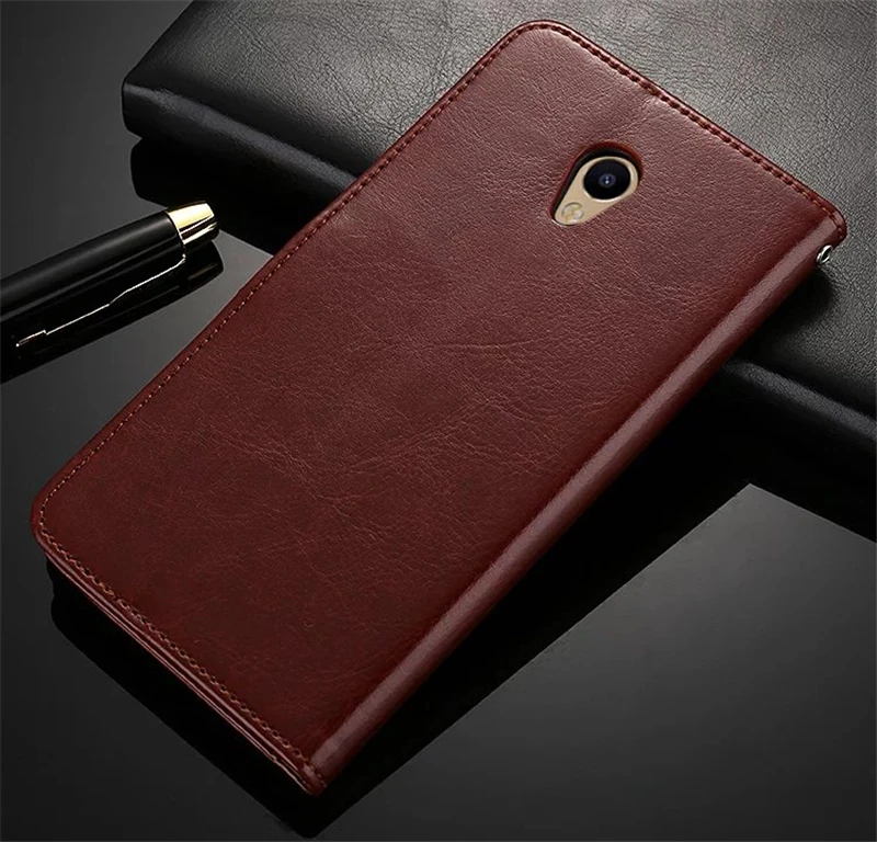 Роскошный кожаный чехол кошелек в стиле ретро для Meizu M3e книжка с подставкой M5 Note M3