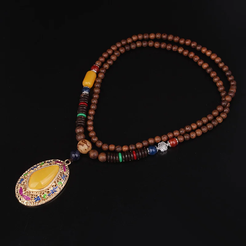 Искусственное ожерелье evade этническое ювелирное из искусственного воска эмаль