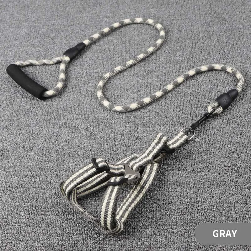 Gray HE поводок для собак, выбранный поводок для безопасности на открытом воздухе, поводок для собак, регулируемый нагрудный ремень для щенков, аксессуары для собак для бега - Цвет: Gray