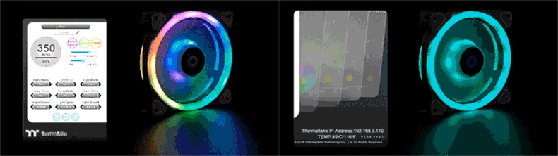 Tt(Thermaltake) Riing Trio 12 светодиодный RGB вентилятор шасси(16,8 миллионов цветов/цифровой блок управления/Голосовое управление/синхронизация цвета