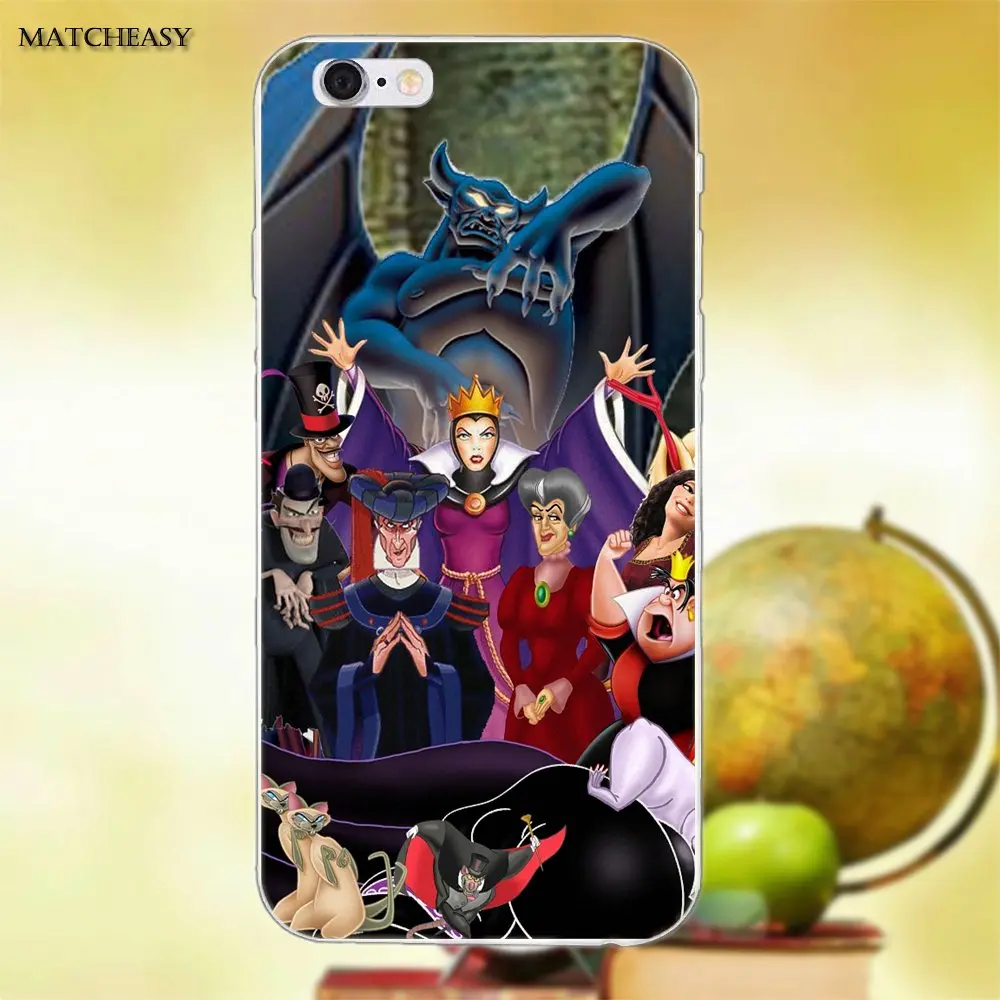 Soft TPU Cases Covers Disny Villains For Apple iPhone X XS Max XR 4 4S 5 5C SE 6 6S 7 8 Plus | Мобильные телефоны и