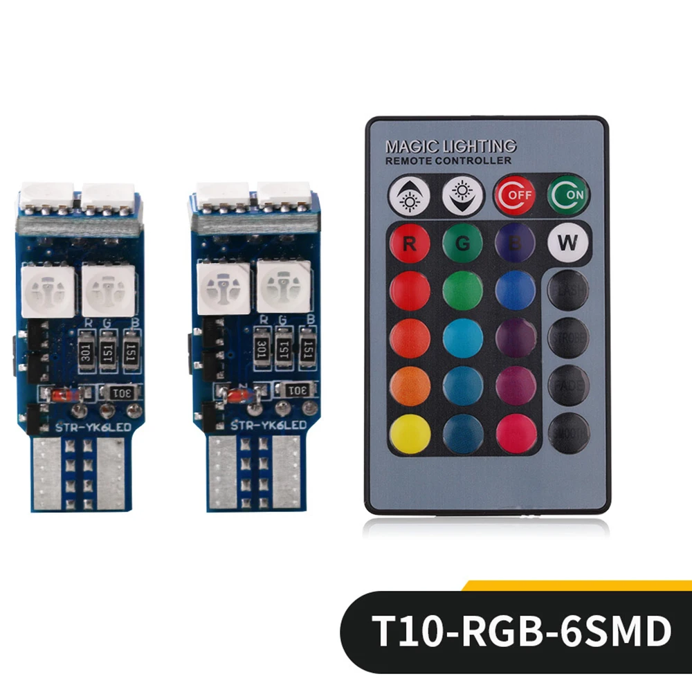 AutoEC 1 комплект T10 194 W5W 501 5050 6 SMD Canbus интерьерная лампа для автомобиля RGB