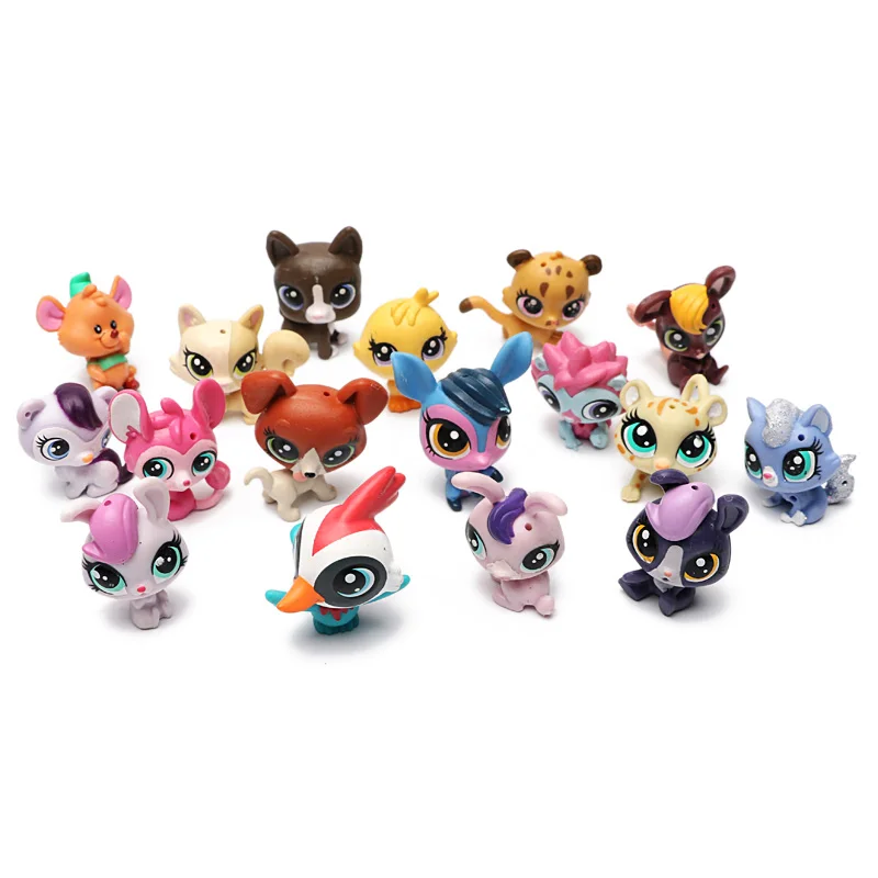 5PCS /Set Cute Doll Model Toy Bag Mini Little Dog Cat Rabbit Pet Figures Animal Patrulla Canina Toys For Children |