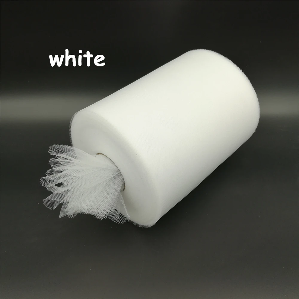

White TULLE Roll Spool 6"x100yards Tutu Wedding decoration Gift Bow