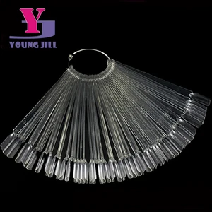 50 шт. прозрачный дисплей для ногтей, ложный прозрачный дизайн ногтей, веер для ногтей, лак для ногтей, УФ-гель для практики, накладные ногти, красота для женщин