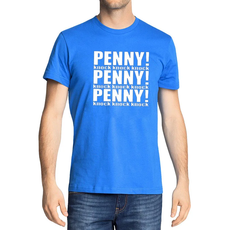 Лето 2017 г. Шелдон Купер Пенни футболка в стиле панк Для мужчин мужская майка