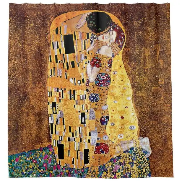 Винтажная занавеска для душа Gustav Klimt The Kiss Классическая Новая Художественная