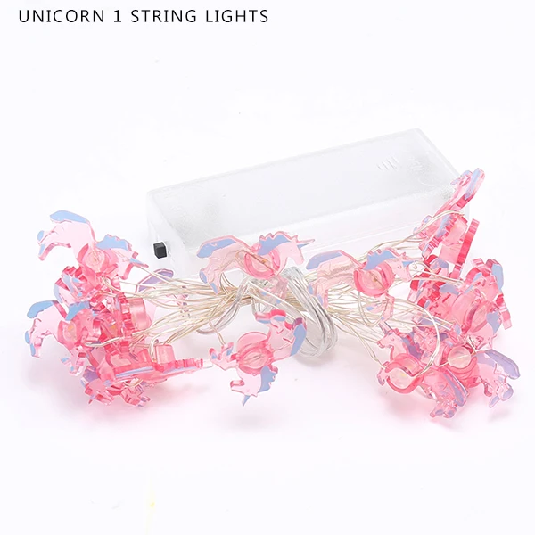 unicorn body Светодиодный светильник-гирлянда с изображением фламинго, единорога, вечерние, кактус, 2 м, 20 светодиодный s медный провод, украшение для дома, светильник, Рождественский светильник, s цепочка - Испускаемый цвет: unicorn body