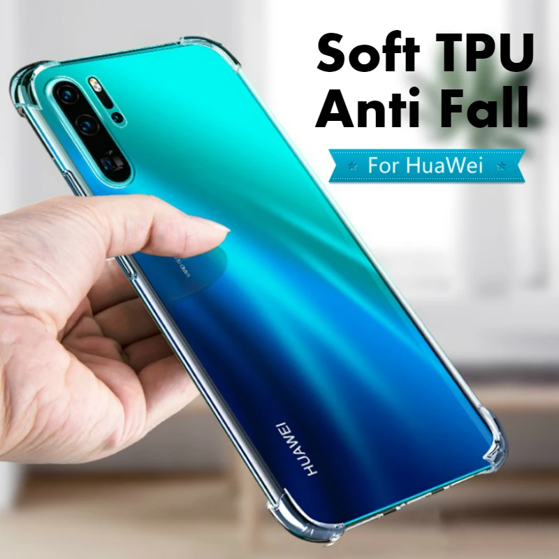Чехол для мобильного телефона Huawei P30 Pro P20 Lite Mate 20 Y7 Y9 2019 прозрачный мягкий ТПУ