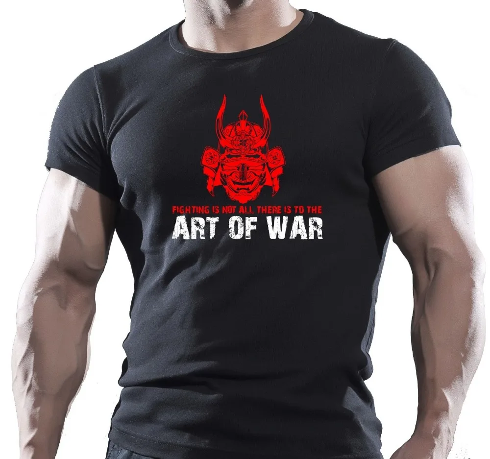 Мужская футболка для бодибилдинга Art of War Samurai Спортивная тренировок модная