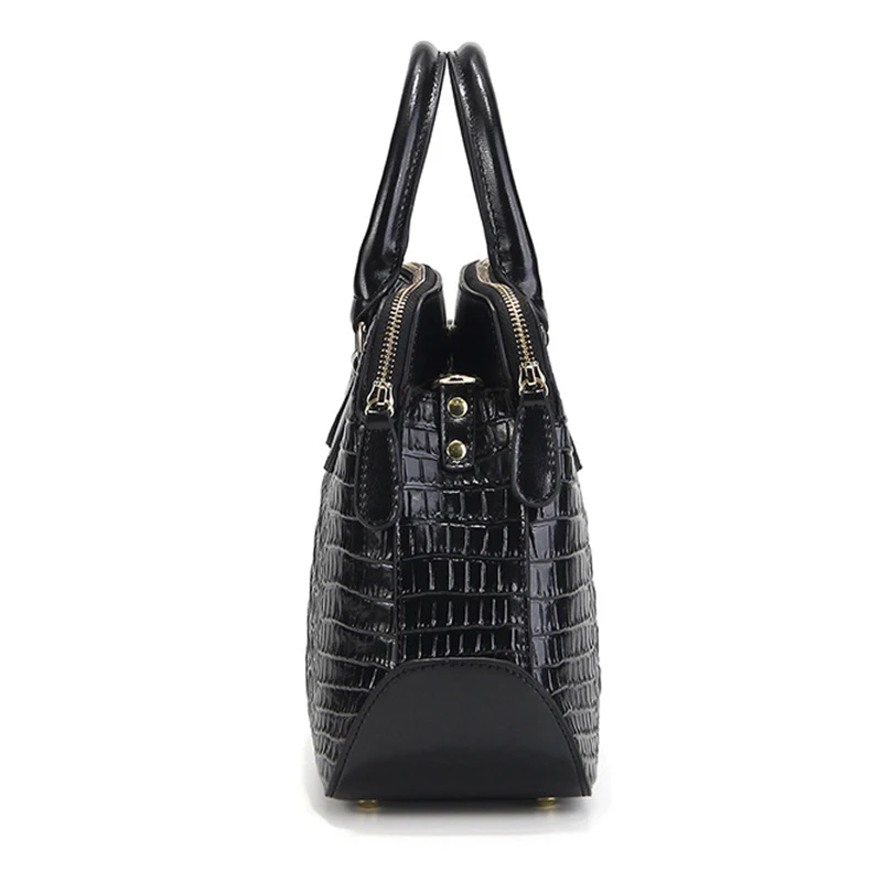 Fashion genuine Leather Women bag Crocodile Pattern Messenger bags ladies Purse female totes bag Handbag Leisure Tote Sac A Main