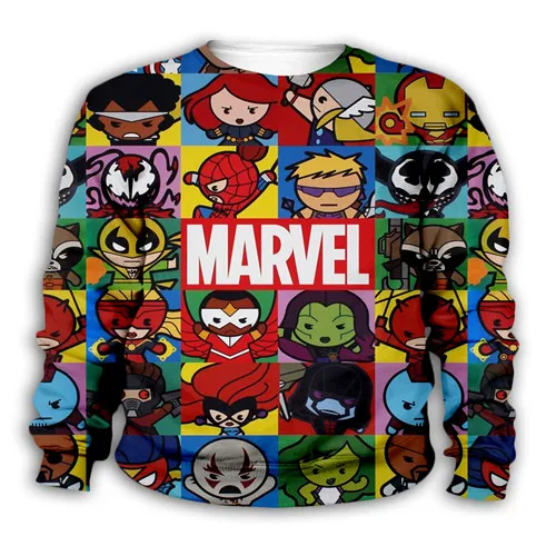 Kids sweatshirts Дети Мальчики 3d толстовки флеш-накопителей “Мстители” супергероев Marvel Железный человек Тор туши Капитан Америка принт Человека-паука толстовка, куртка с изображением героев мультфильма - Цвет: Kids sweatshirts