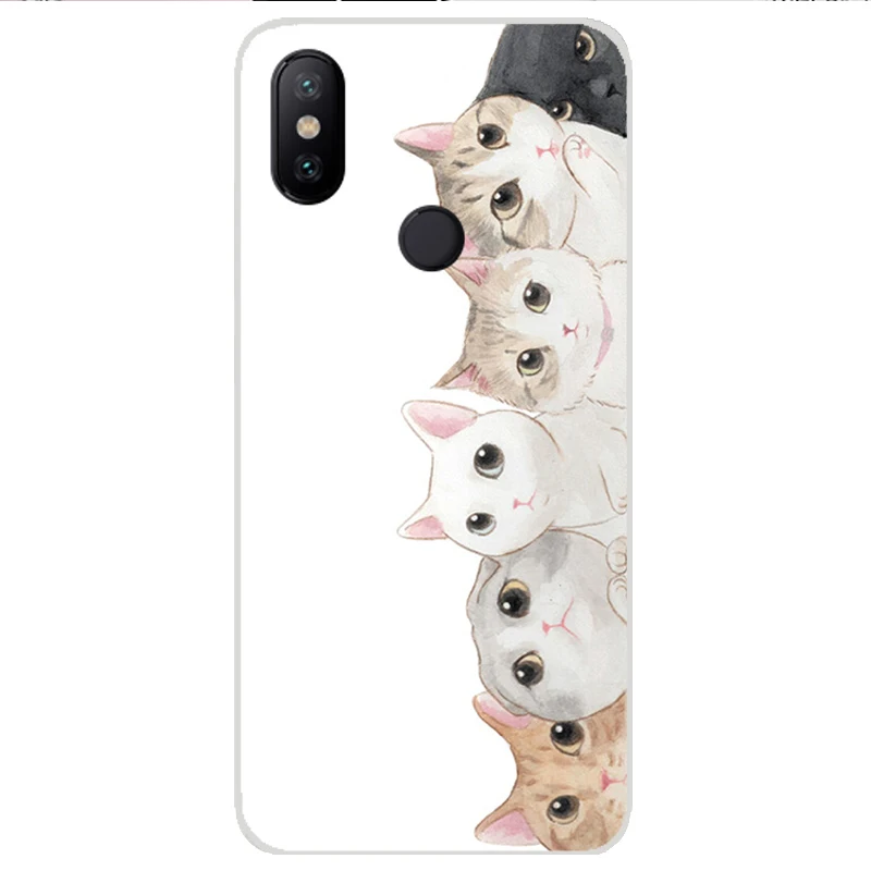 3D милый дизайн xiaomi mi a2 чехол для Xiaomi Mi мультяшный 20 узоров собака кошка телефонные
