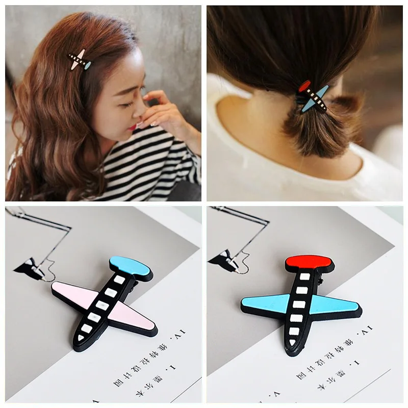 2017 New Plane Hair Clips Japan Harajuku Style Fashion Sticks Girls Women Headwear Accessories Hairpins Elastic Barrette |