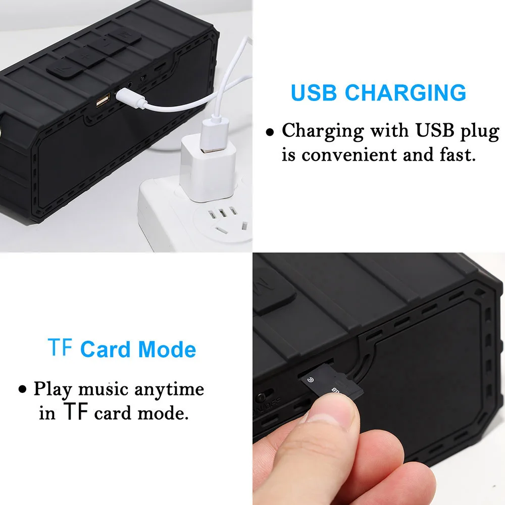 Bluetooth-Колонка Docooler портативная 6 Вт IPX6 с микрофоном и слотом для TF-карты |